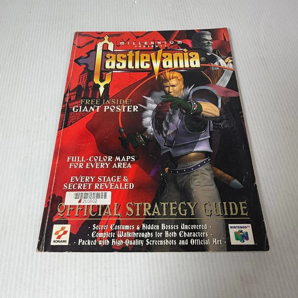 Castlevania Nintendo 64 N64 Official Millenium Strategy Guide (No Poster) Konami